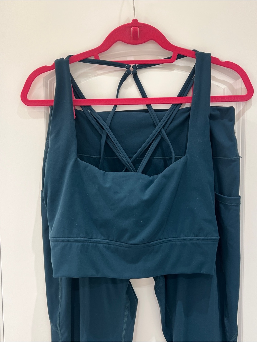 Buff Bunny Collection Rosa Pocket Leggings and Revolution Bra Set — Teal Me